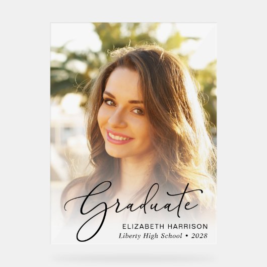 卒業スエレガントクリプトの写真 アクリルサイン (正面)