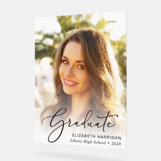 卒業スエレガントクリプトの写真 アクリルサイン (傾斜)