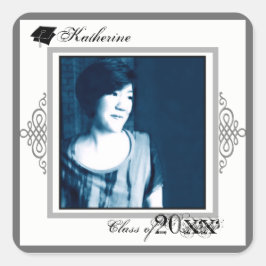 卒業スクエアステッカー写真の追加1 スクエアシール