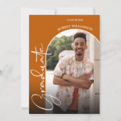 卒業スクリプトの写真 招待状 (正面)