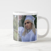 卒業スクリプトフォトキャップコラージュ ジャンボコーヒーマグカップ (右)