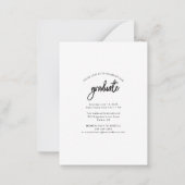 卒業スクリプト写真の卒業発表 ノートカード (裏面)