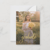 卒業スクリプト写真の卒業発表 ノートカード (正面)