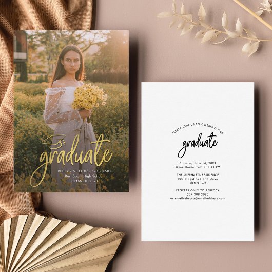 卒業スクリプト写真の卒業発表 ノートカード