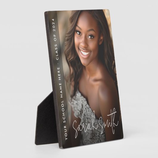 卒業スクリプモダントのダークオーバーレイ フォトプラーク (側面)