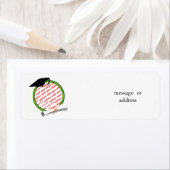 卒業スクールカラーズグリーン&金ゴールドフレーム ラベル (インサイチュ)