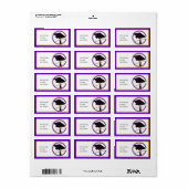 卒業スクールカラーズパープルと金ゴールド ラベル (フルシート)