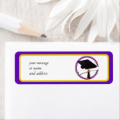 卒業スクールカラーズパープルと金ゴールド ラベル (インサイチュ)