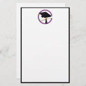 卒業スクールカラーズパープルと金ゴールド 便箋 (正面/裏面)