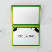 卒業スクールカラー金ゴールド&グリーン カード (内部)