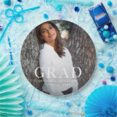 卒業スタイリッシュタイポグラフィ会 ペーパープレート (パーティー)