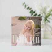 卒業スタイリッシュミニマルエレガント写真テンプレート カード (スタンド正面)