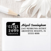 卒業スタイリッシュ学年のカスタム色 ラベル (インサイチュ)