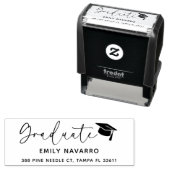 卒業スタイリッシュ差出人住所 セルフインキングスタンプ (インサイチュ)