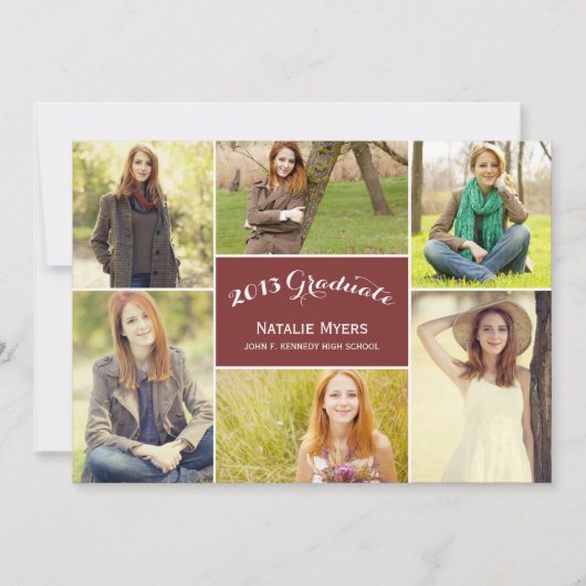 卒業スタイリッシュ招待状発表 招待状 (正面)