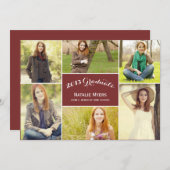 卒業スタイリッシュ招待状発表 招待状 (正面/裏面)