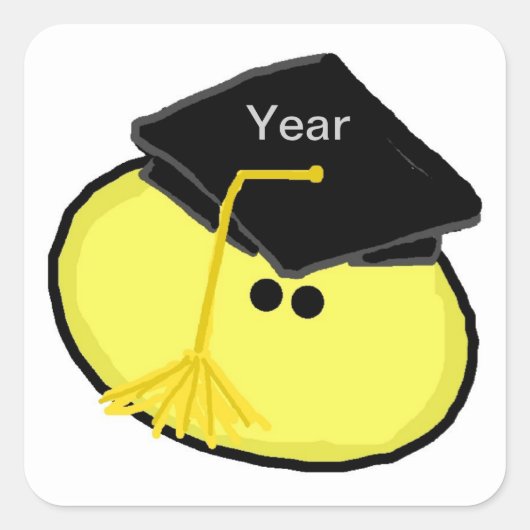 卒業スタンプまたはクラス懇親会名タグ スクエアシール (正面)