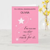 卒業スターおめでとう孫娘 カード (黄色い花)