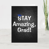 卒業ステイ眼鏡つき素晴らしい文字 カード (正面)