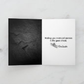 卒業ステイ眼鏡つき素晴らしい文字 カード (内部)