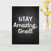 卒業ステイ眼鏡つき素晴らしい文字 カード (黄色い花)