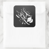 卒業ステッカー。ギフトまたはパーティー装飾アイディア。 スクエアシール (バッグ)