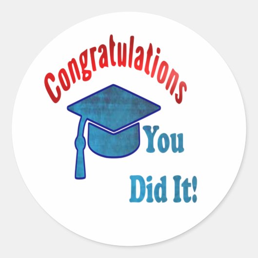 卒業ステッカー ラウンドシール (正面)