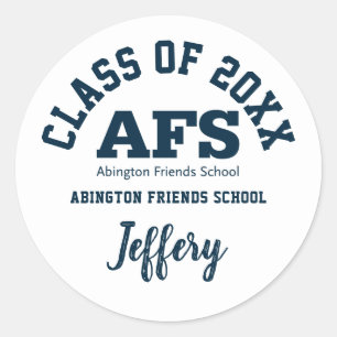 卒業ステッカーAbington Friends学校 ラウンドシール