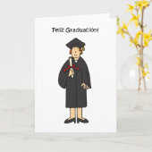 卒業スペインのおめでとう カード (黄色い花)