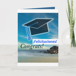 卒業スペインのカードfelicitaciones カード