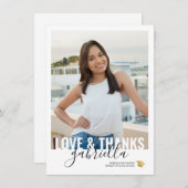 卒業スモダンクリプトの写真 サンキューカード (正面/裏面)