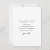 卒業スモダンクリプトの写真 サンキューカード (裏面)