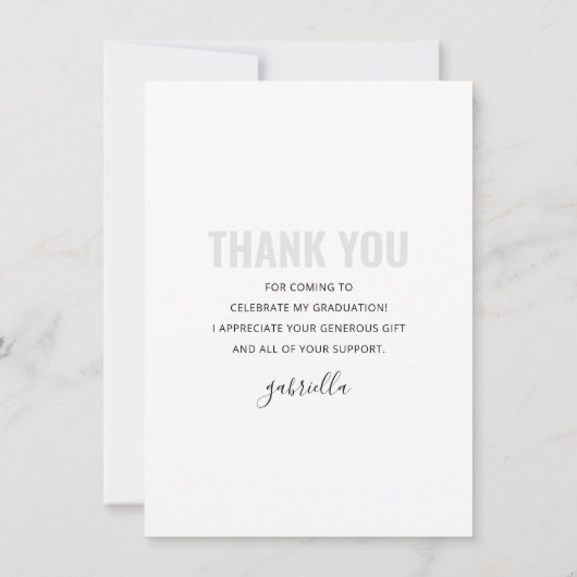 卒業スモダンクリプトの写真 サンキューカード (裏面)