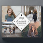 卒業スモダンクリプトエレガント4フォトコラージュ フォトプラーク<br><div class="desc">シックなクラシックブラックタイポグラフィススタイリッシュクリプト卒業エレガント4フォトパーソナライズされたグリッドの記念碑を作る。 簡単とカスタマイズお使いの詳細と4枚のカスタム画像で! 特定のもし色または組み合わせが必要な場合は、下のボタンを介してデザイナーにメッセージを送信する!</div>