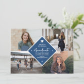 卒業スモダンクリプトエレガント4写真コラージュa 案内状 (スタンド正面)