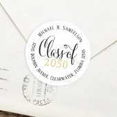 卒業スモダンクリプトクラシック金ゴールド黒 ラウンドシール