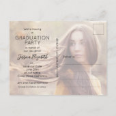 卒業スモダンクリプト日付の保存 ポストカード (裏面)