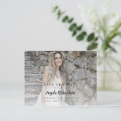 卒業スモダンクリプト日付の写真の保存 インビテーションポストカード (スタンド正面)