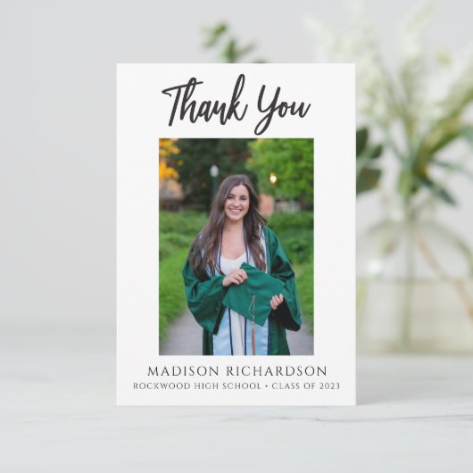 卒業スモダンクリプト2写真サンキューカード 招待状 (スタンド正面)