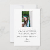 卒業スモダンクリプト2写真サンキューカード 招待状 (裏面)