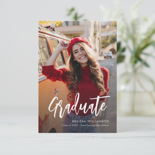 卒業スモダンクリプト2枚の写真 案内状 (スタンド正面)