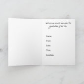 卒業ソンフォーフォトカスタマイズ可能な発表 カード (内部)