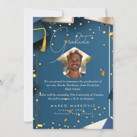 卒業ソンIブルー 案内状 (正面)