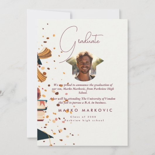 卒業ソンI赤 案内状 (正面)