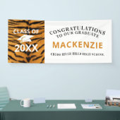 卒業タイガースマスコットクラスOFオレンジとブラック 横断幕 (トレードショー)