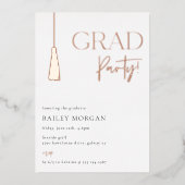 卒業タッセルグラードパーティーフォイル招待状 箔招待状 (正面)
