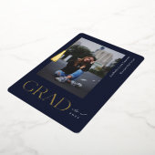 卒業タッセルフォトフォイル発表 箔招待状 (回転した状態)