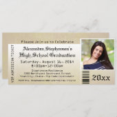 卒業チケット招待状 招待状 (正面/裏面)