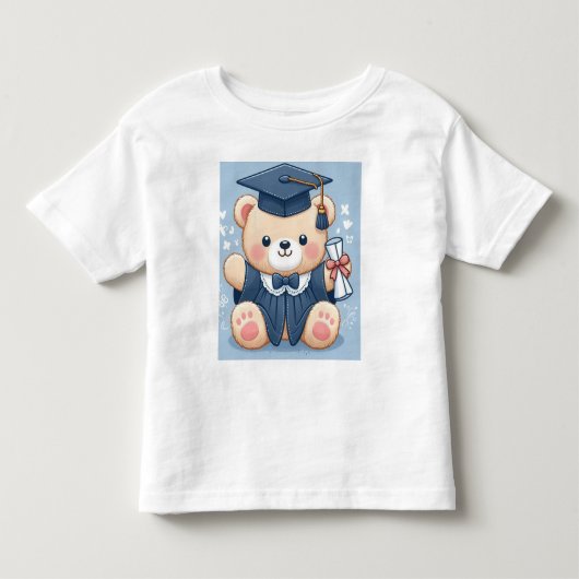 卒業テディベアの喜び トドラーTシャツ (正面)