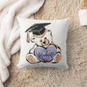 卒業テディベア装飾用クッション クッション (ブランケット)